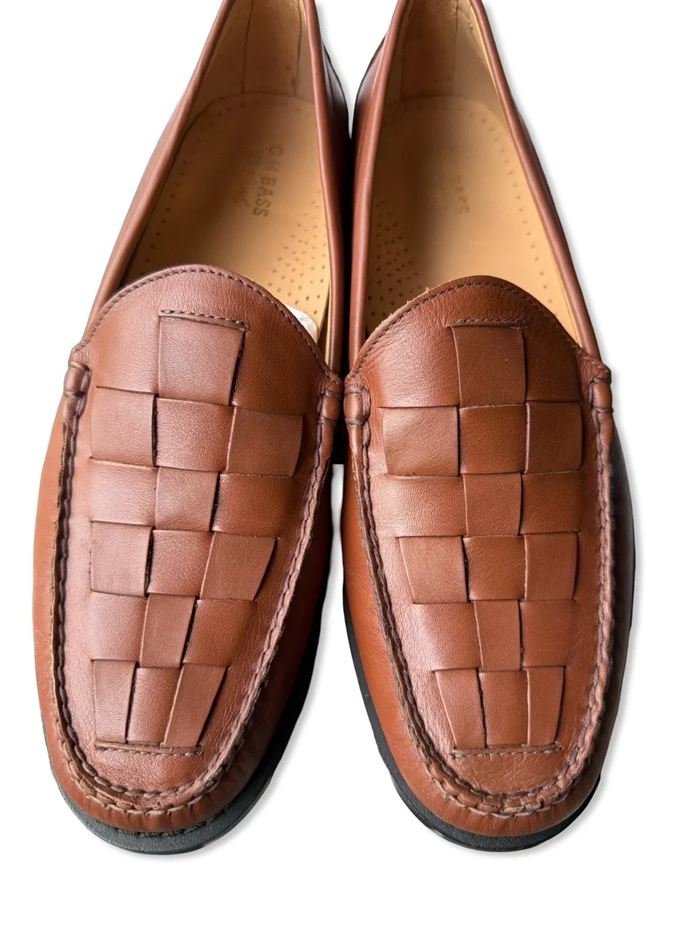 G.H Bass Larson Venetian Weave Loafers Tan Leather men’s shoes Revolve 12